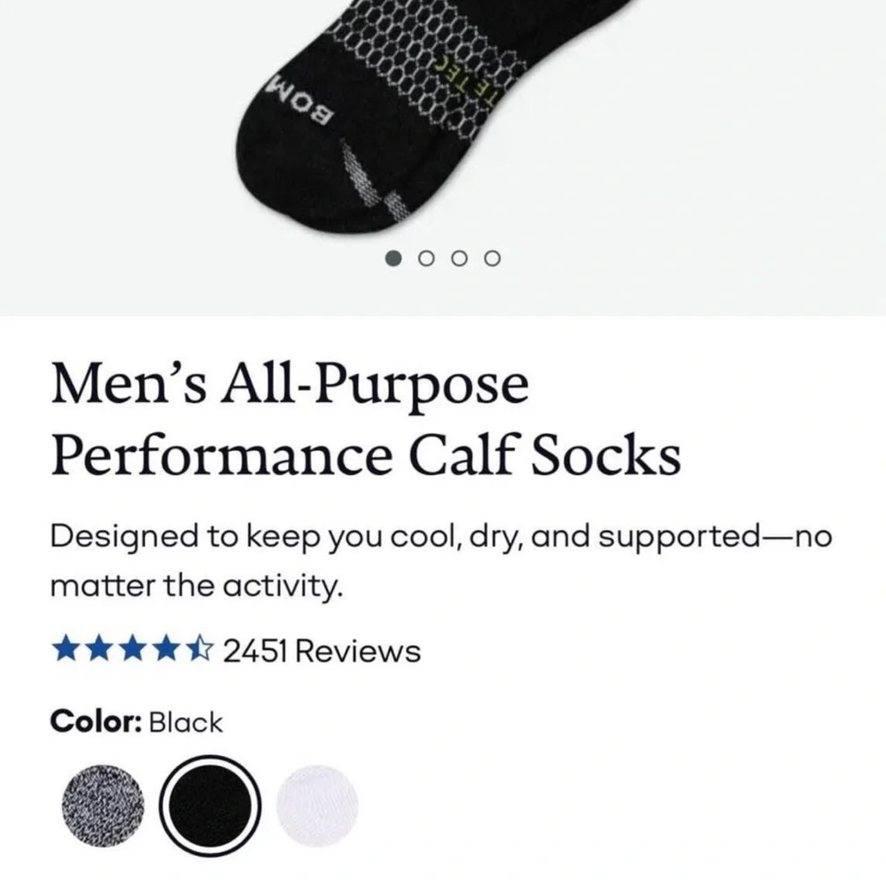 Bombas honeycomb calf socks Mens Large (9.5-13) 10 PAIRS - Picture 4 of 4